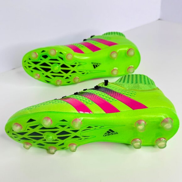 ADIDAS ACE 16.1 PRIMEKNIT FG/AG GREEN SIZE 5.5 MENS AQ5151 - Picture 2 of 9